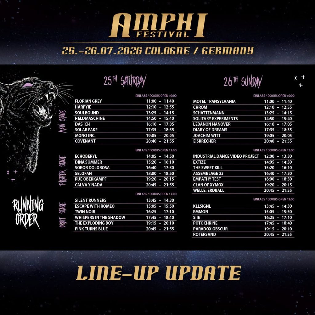 Running Order Amphi Festival 2026
